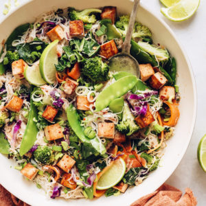 Tofu Noodle Stir-Fry with Spring Vegetables