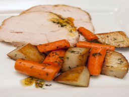 Orange-Glazed Turkey with Potatoes & Carrots